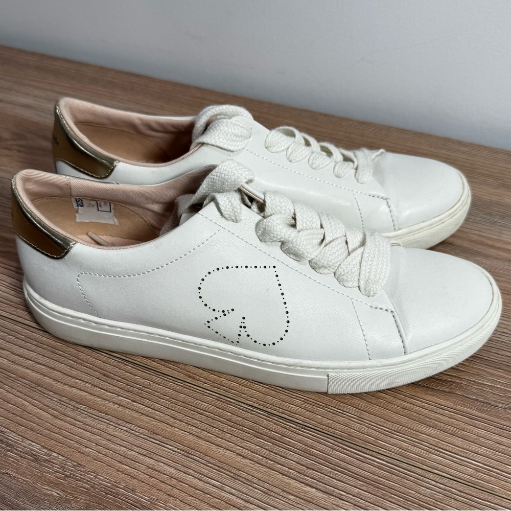 Kate Spade Angelise white Leather sneakers 8.5